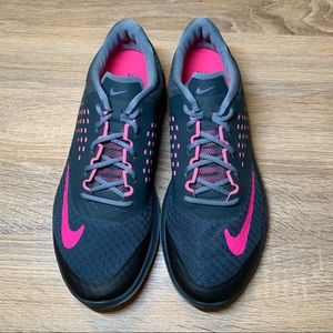 Nike FS Lite Run 2 Womens Running Shoes Size 8 Pink Grey 684667-005